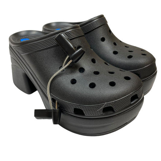 Shoes Heels Block By Crocs In Black, Size:11
