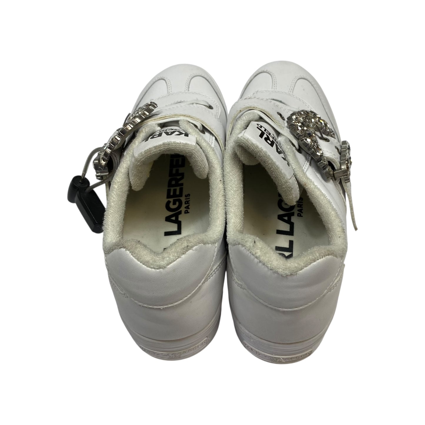 Shoes Designer By Karl Lagerfeld In White, Size:8.5
