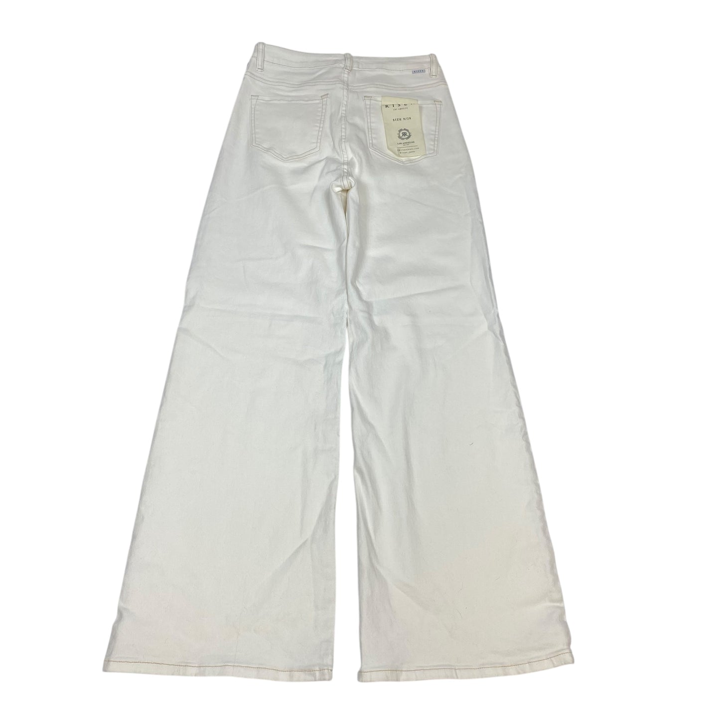 Jeans Wide Leg By Risen In Cream Denim, Size:8