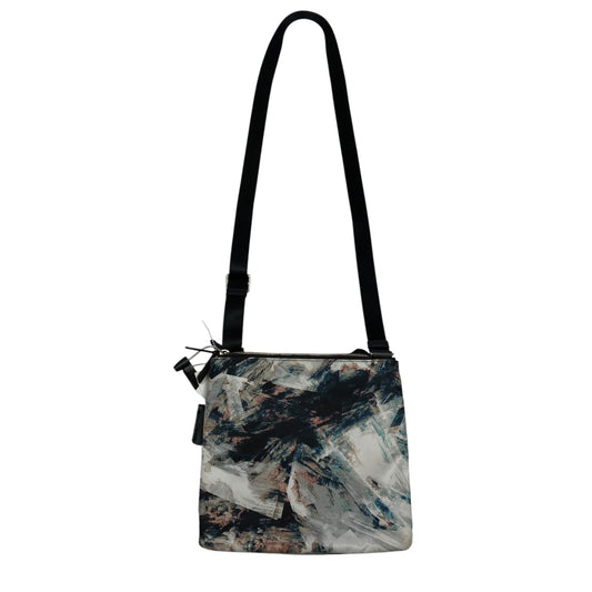 Crossbody Designer By Tumi In Grey & White, Size:Medium