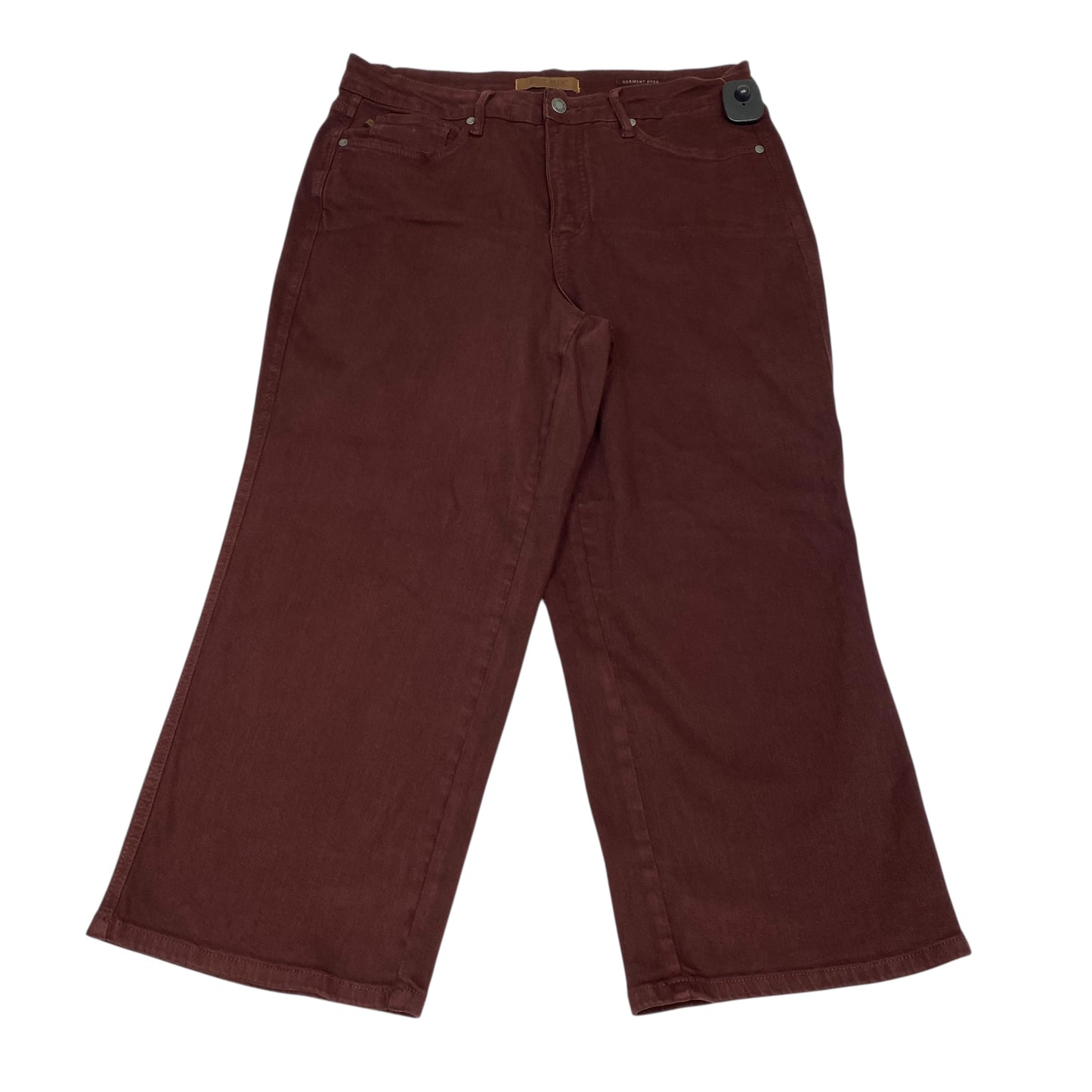 Jeans Cropped By Judy Blue In Red Denim, Size:16