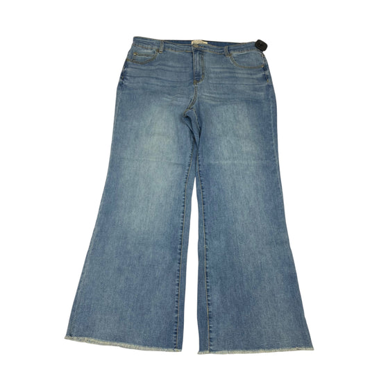 JEANS FLARED by ELOQUII in BLUE DENIM, Size:20