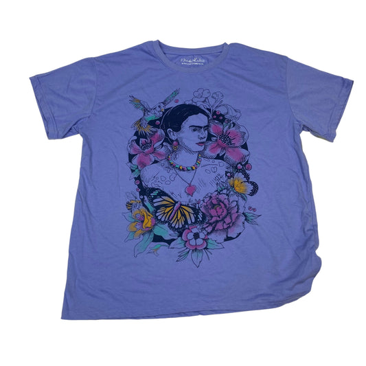 Top Ss By FRIDA KAHLO In Purple, Size:L