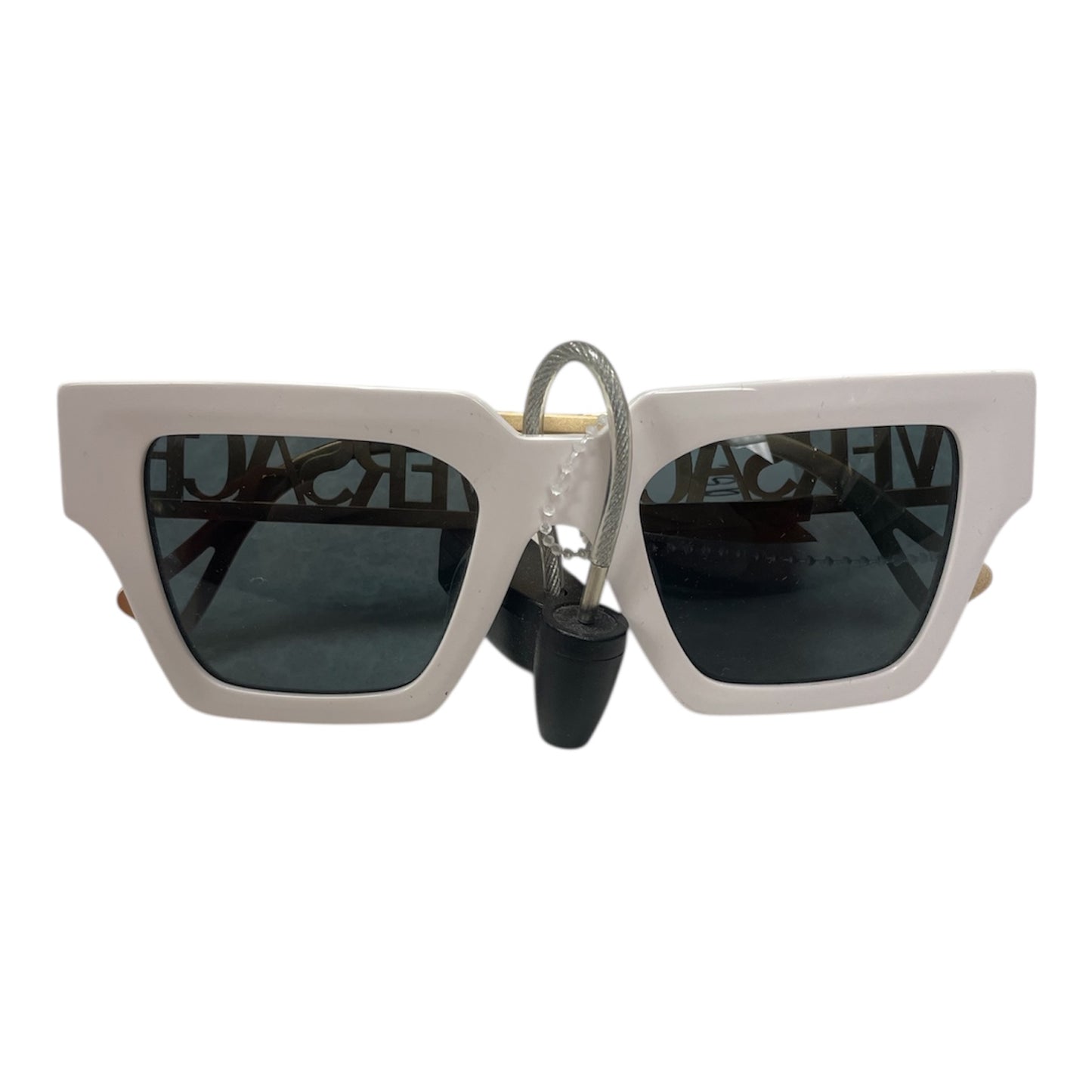 Sunglasses Luxury Designer By Versace In White