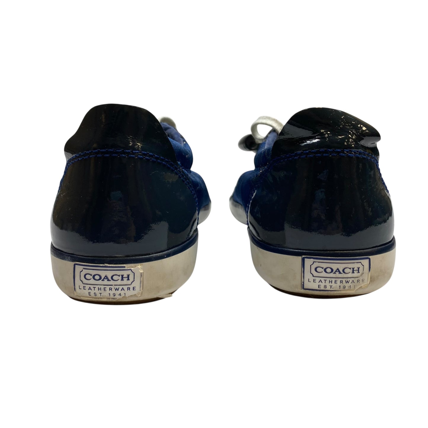 Shoes Designer By Coach In Blue & Gold, Size:8.5