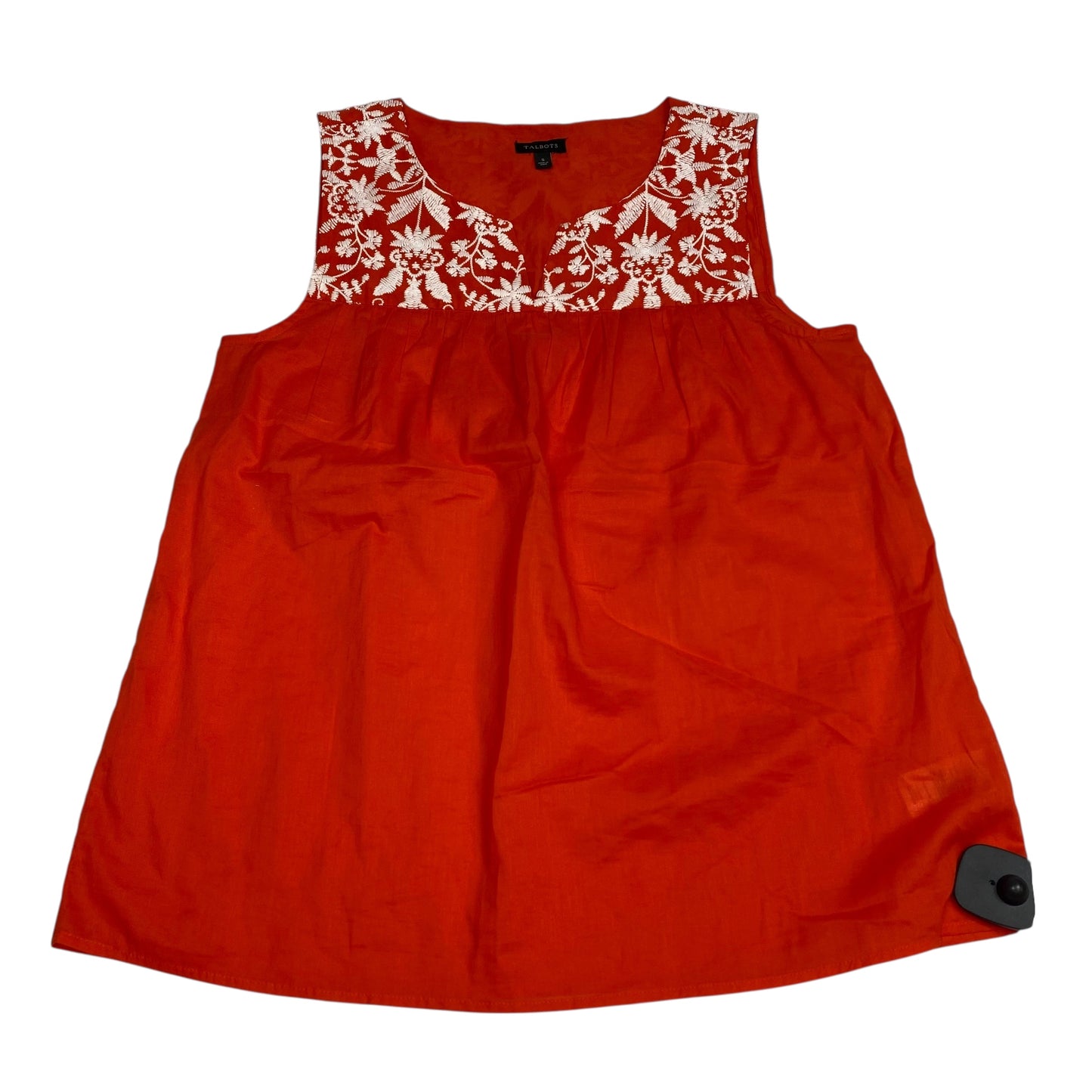 Top Sleeveless By Talbots In Red & White, Size:S