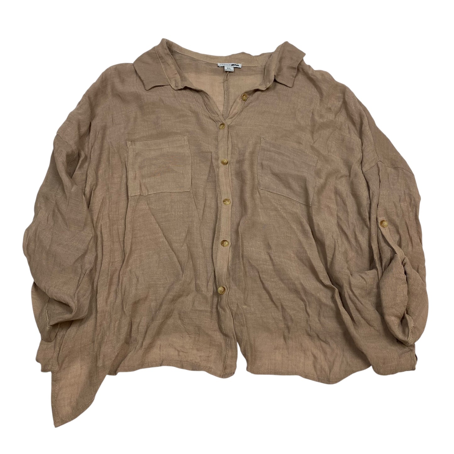 Top Ls By Fashion Nova In Brown, Size:Xl