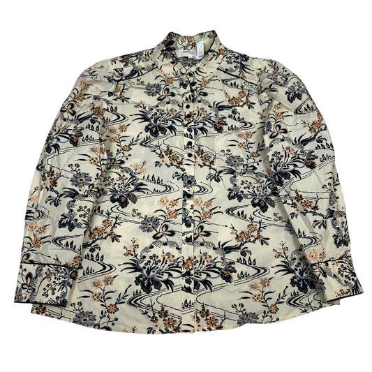 TOP LS by Ba & Sh in CREAM & GREY, Size:XS