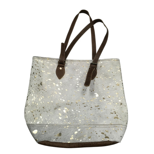 Handbag By Myra In Brown & Cream, Size:Medium