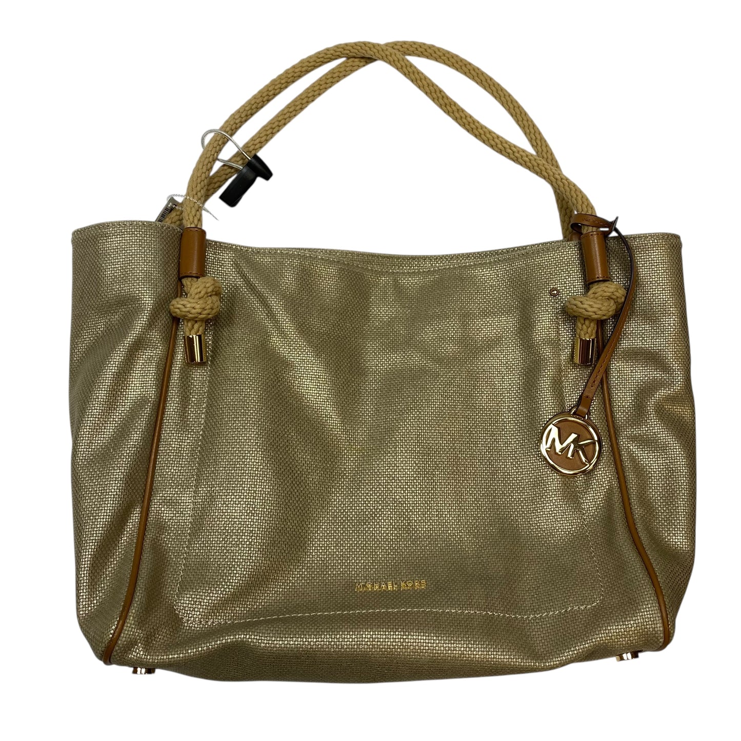 Handbag Designer By Michael Kors In Gold, Size:Large