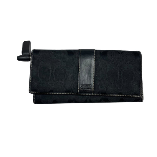Wallet Designer By Coach In Black, Size:Medium