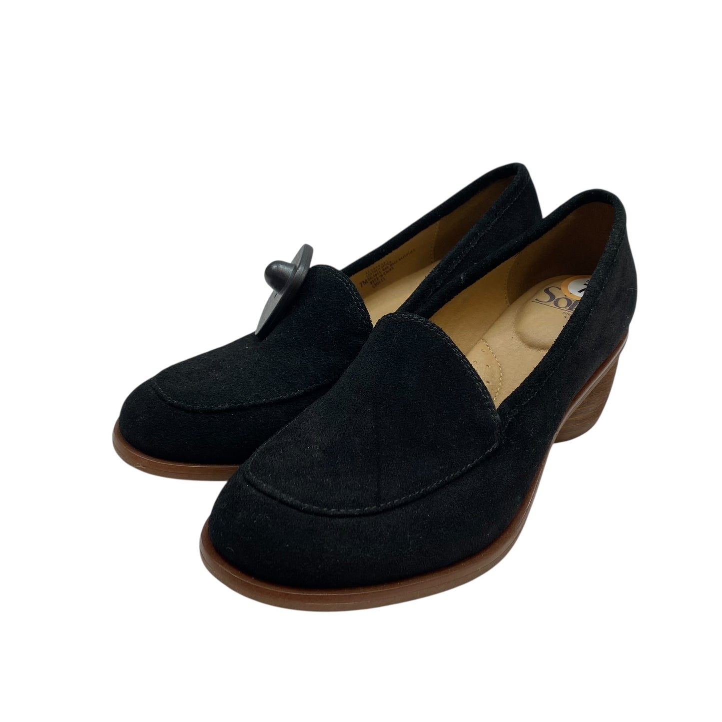 Shoes Heels Block By Sofft In Black, Size:7