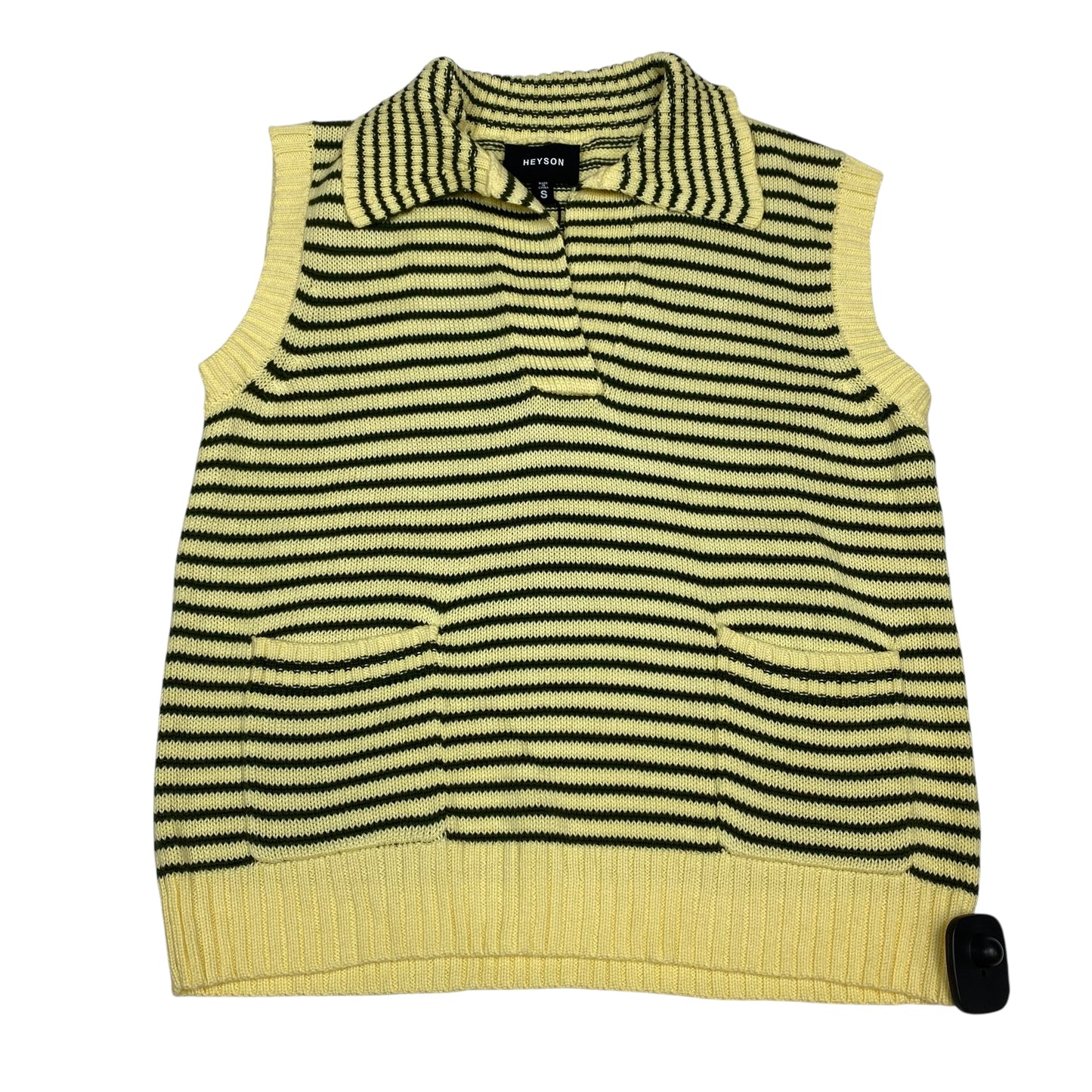 TOP SLEEVELESS by Heyson in GREEN & YELLOW, Size:S