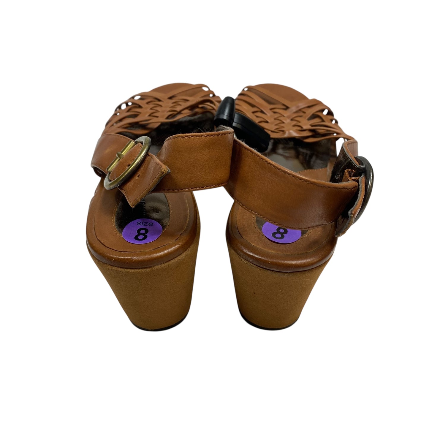 Sandals Heels Wedge By Johnston & Murphy In Brown, Size:8