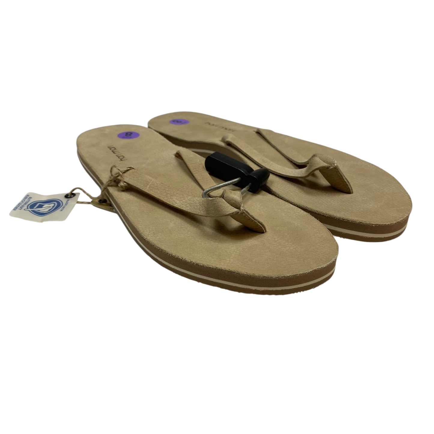 Sandals Flip Flops By Hari Mari In Tan, Size:8