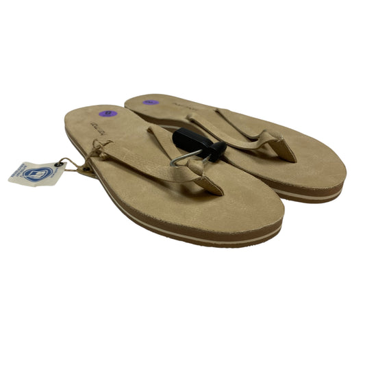 Sandals Flip Flops By Hari Mari In Tan, Size:8