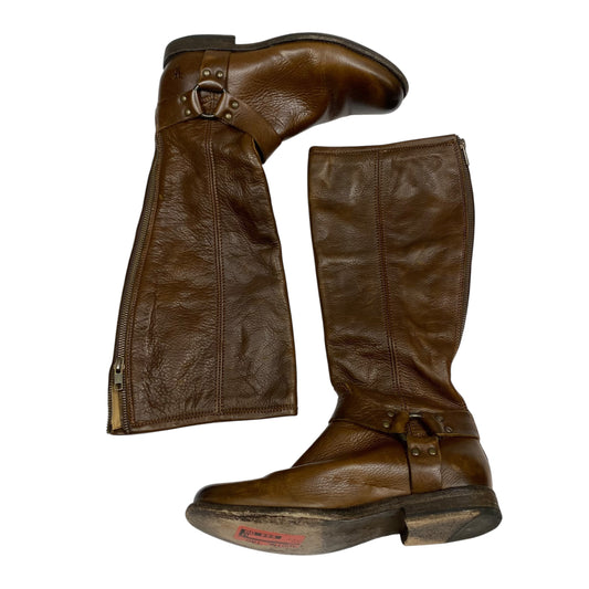 Boots Designer By Frye In Brown, Size:8.5