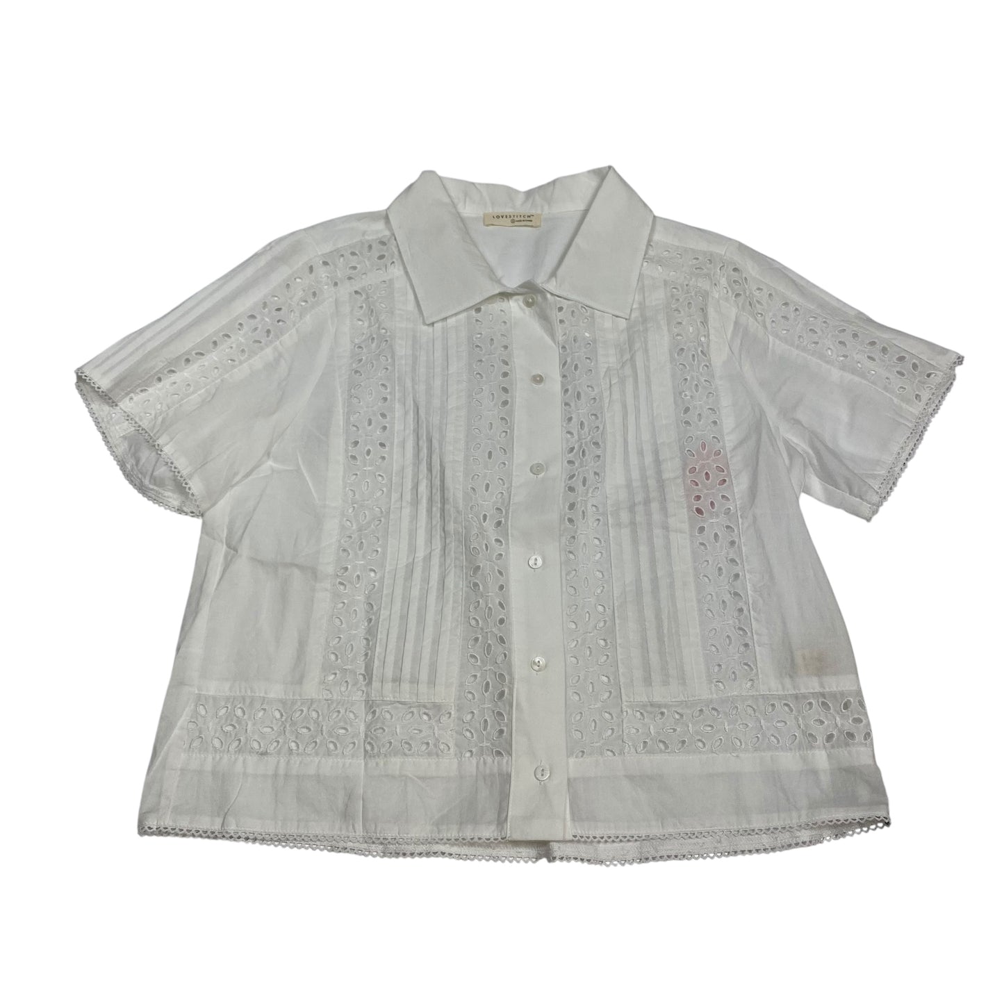 Top Ss By Love Stitch In White, Size:S