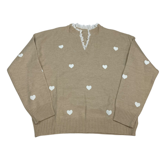 Sweater By Clothes Mentor In Tan, Size:L