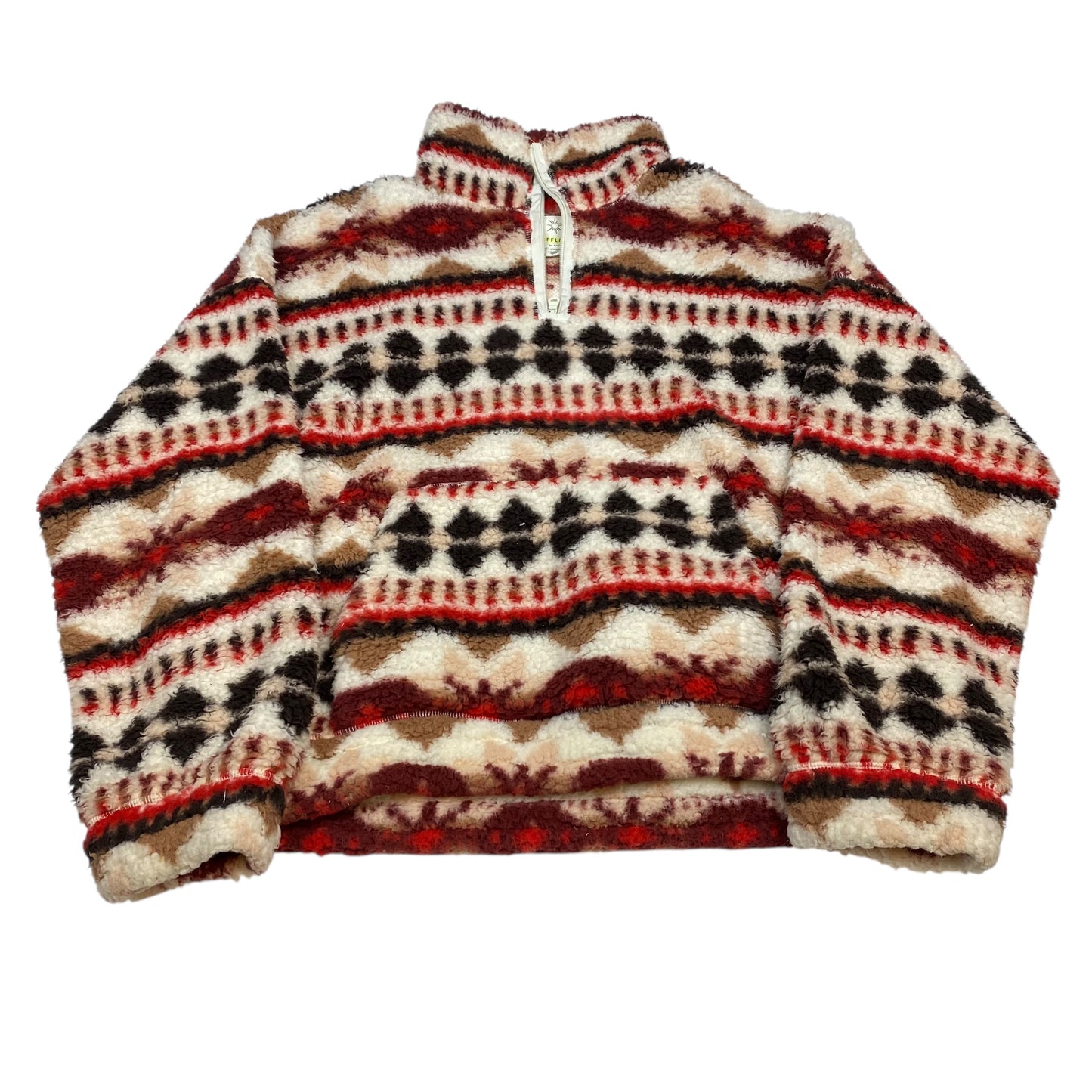 Sweatshirt Collar By Aerie In Red & White, Size:Xl