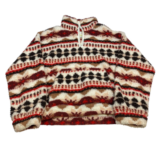 Sweatshirt Collar By Aerie In Red & White, Size:Xl