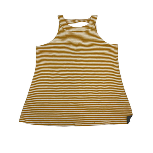 Top Sleeveless By Deletta In Cream & Yellow, Size:M