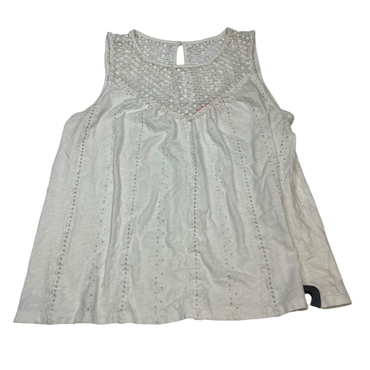 Top Sleeveless Designer By Lilly Pulitzer In White, Size:Xl