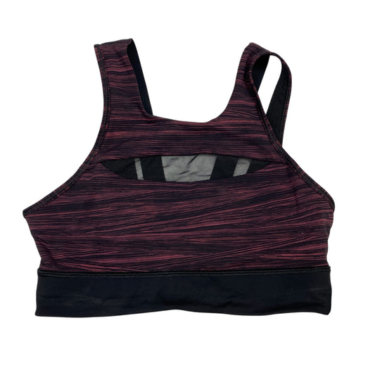 Athletic Bra By Lululemon In Black & Red, Size:S