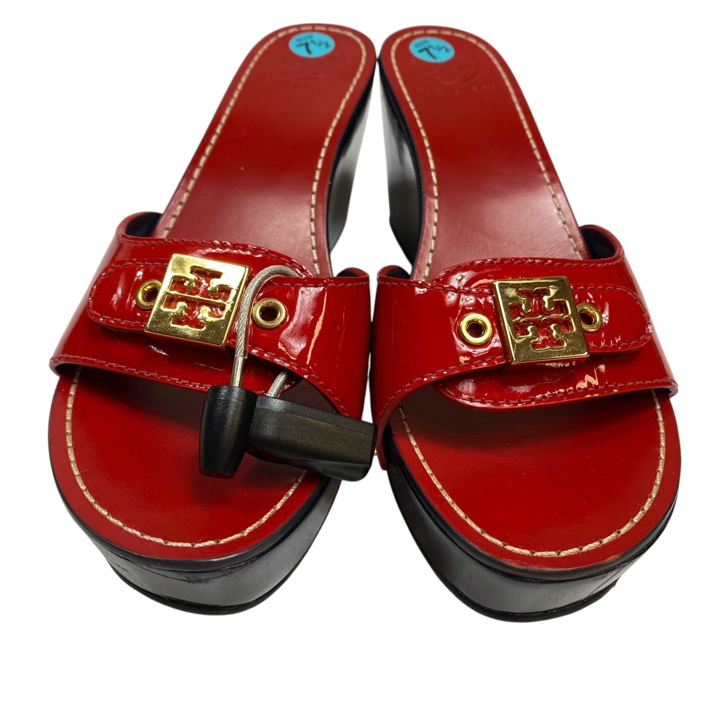 Sandals Designer By Tory Burch In Red, Size:7.5