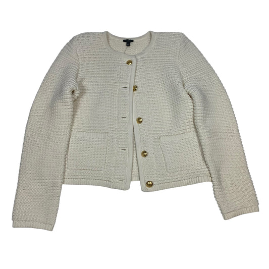 Sweater Cardigan By Talbots In Cream, Size:M