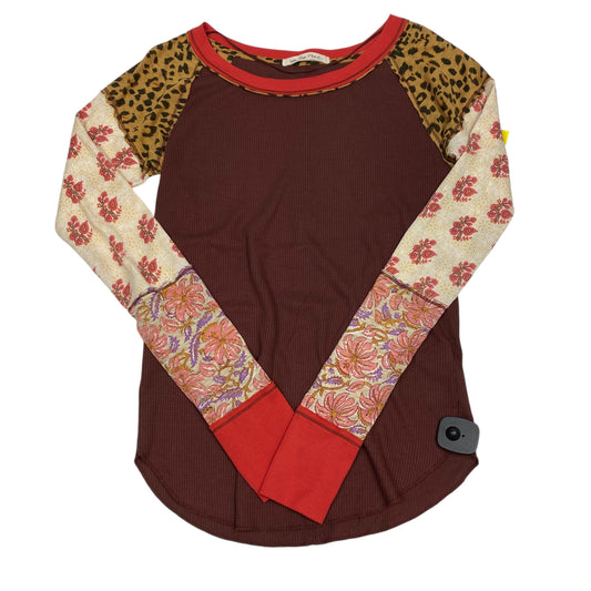 Top Ls By We The Free In Brown & Red, Size:L