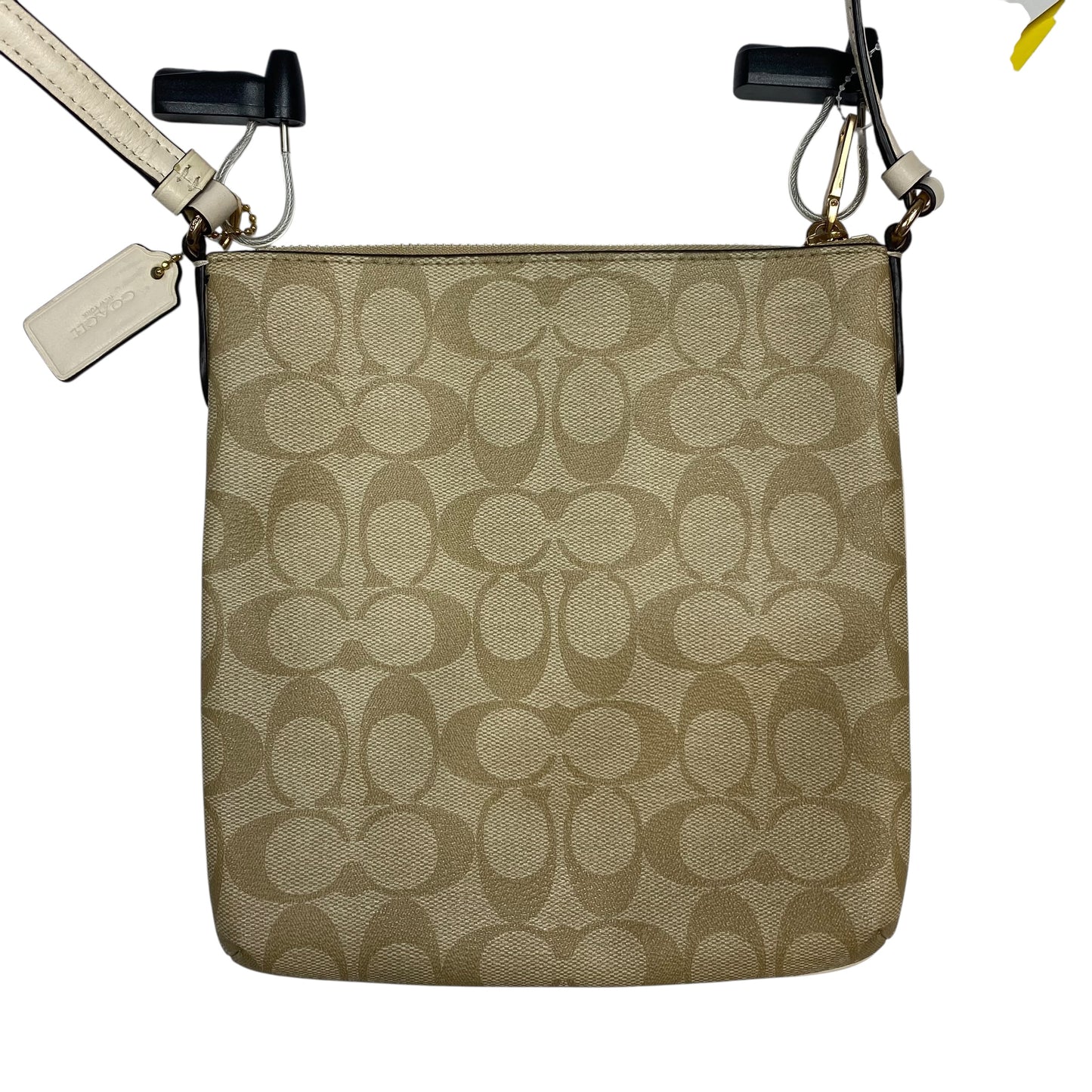 Crossbody Designer By Coach In Tan, Size:Small