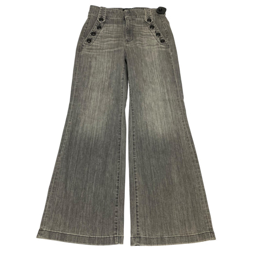 JEANS WIDE LEG by WHITE HOUSE BLACK MARKET in GREY DENIM, Size:8
