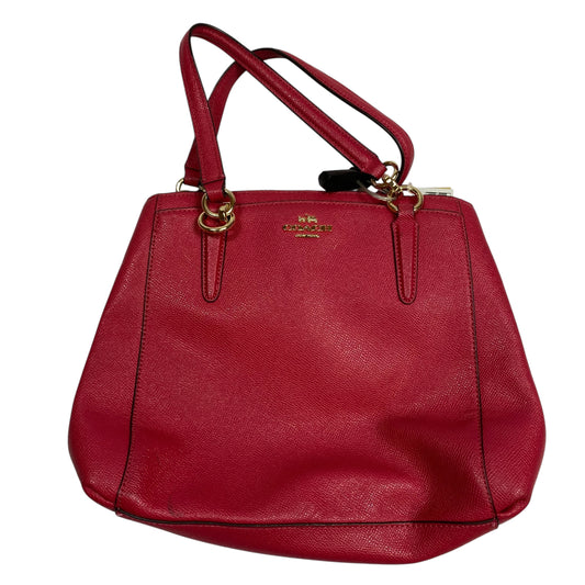 Handbag Designer By Coach In Red, Size:Small