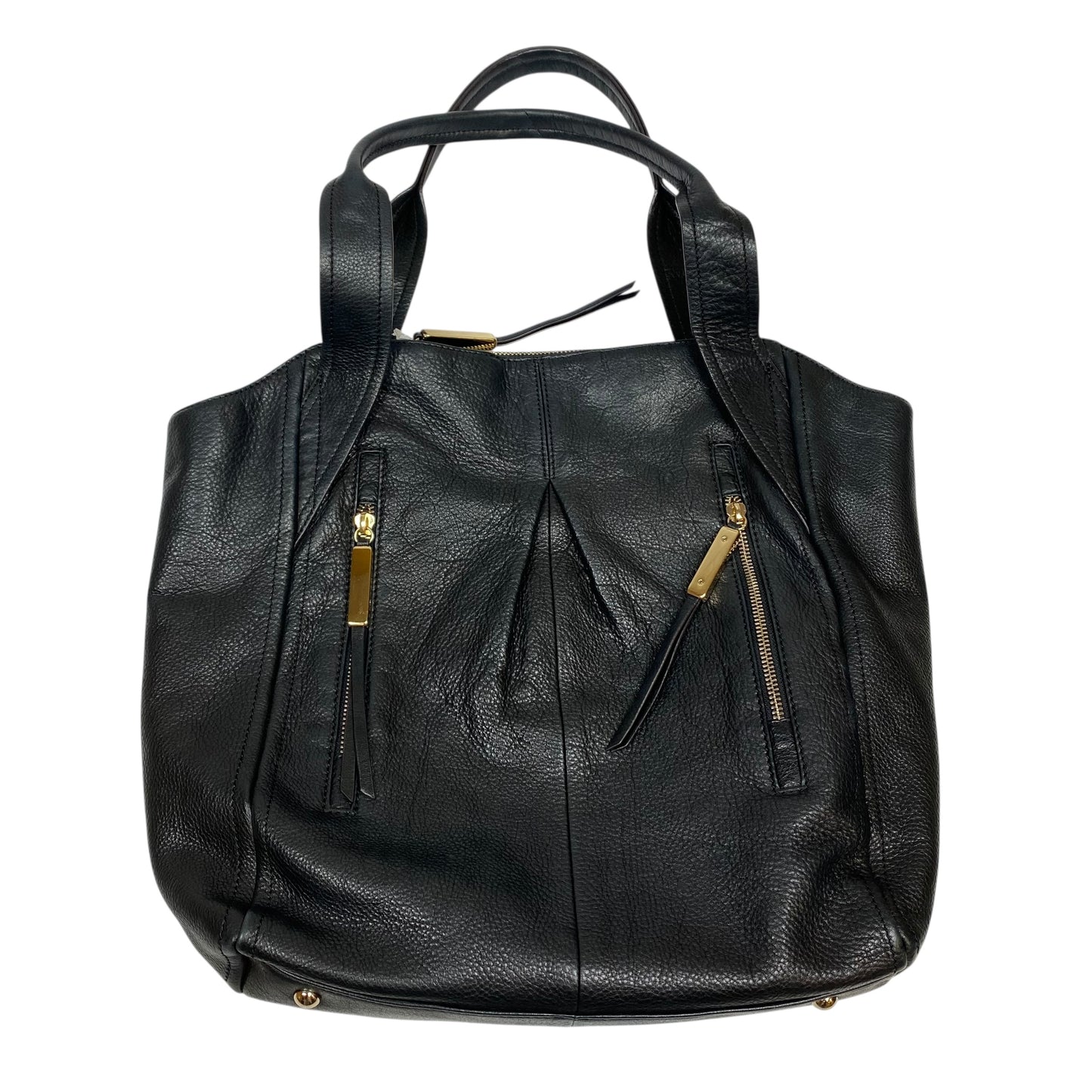 Handbag Leather By B. Makowsky In Black, Size:Medium