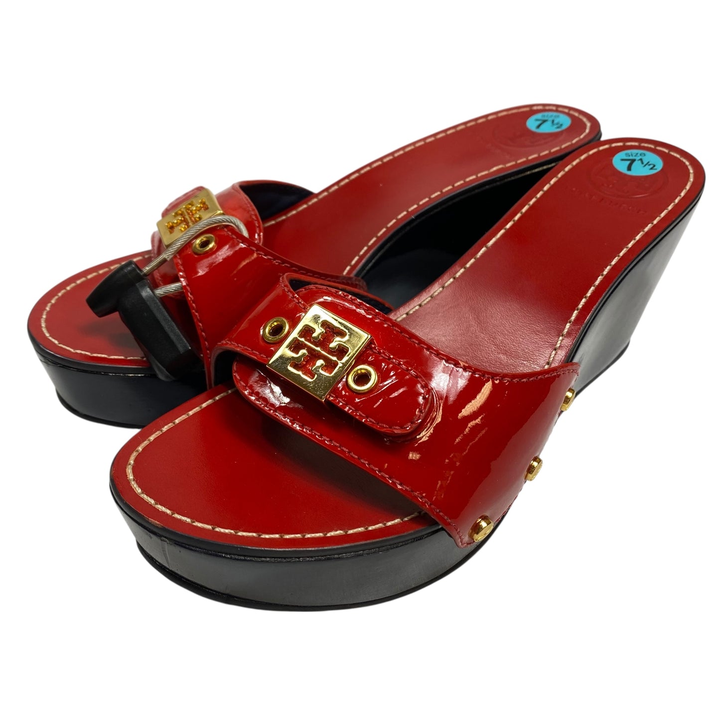 Sandals Designer By Tory Burch In Red, Size:7.5