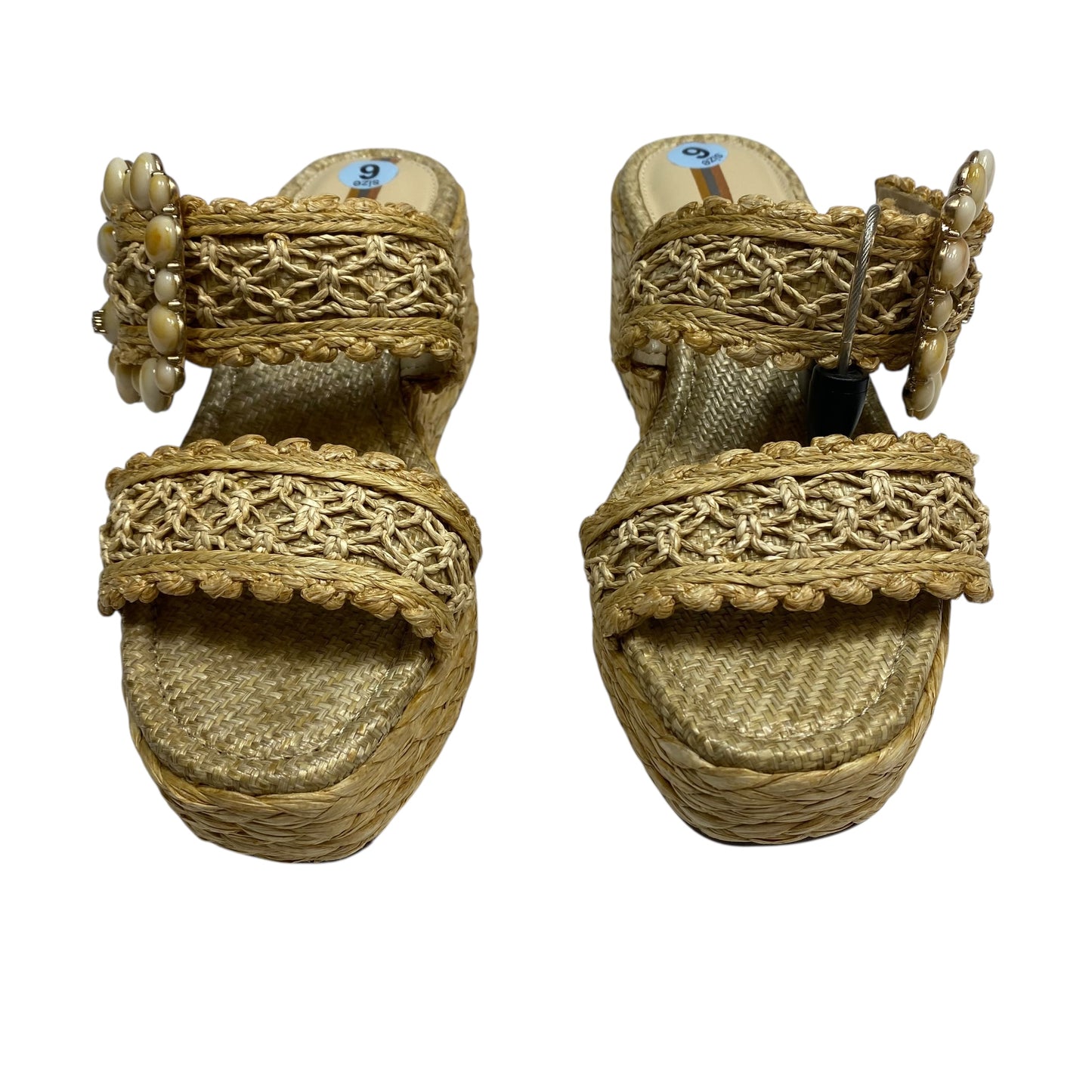 Sandals Heels Platform By Sam Edelman In Tan, Size:6