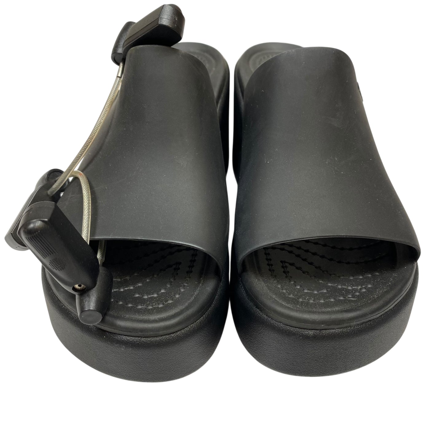 Sandals Heels Block By Crocs In Black, Size:5