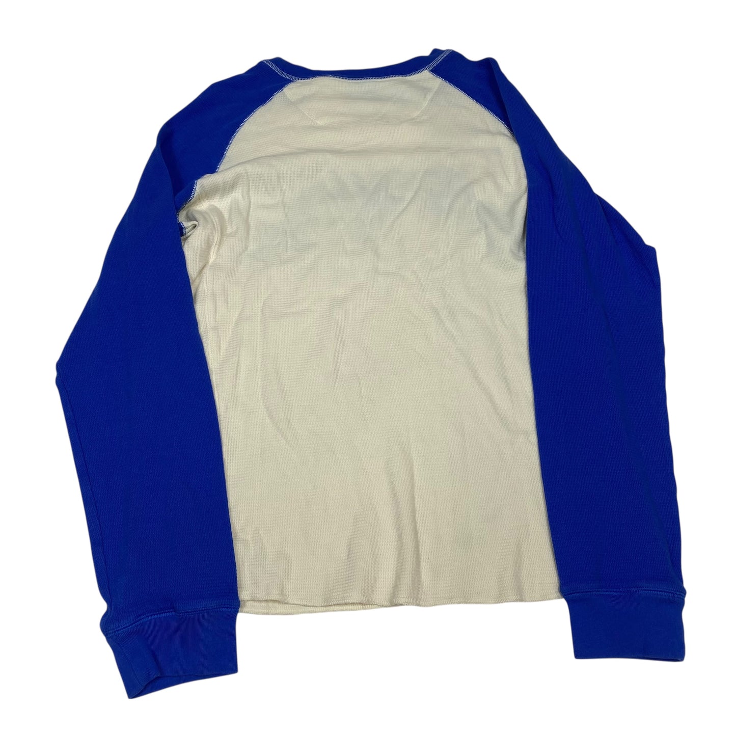 Athletic Top Ls Crewneck By Nike Apparel In Blue & Cream, Size:L