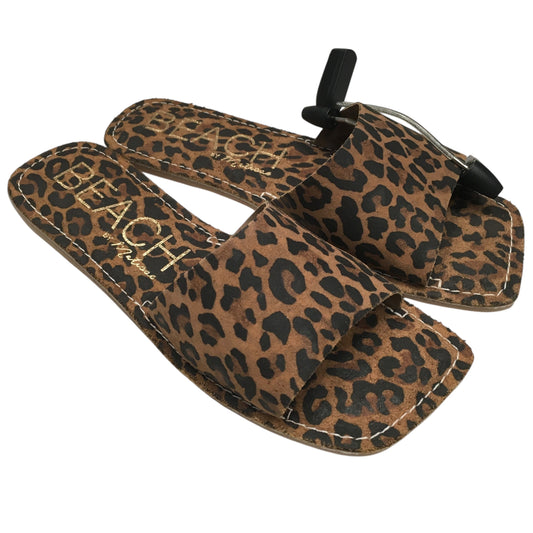 Sandals Flats By Matisse In Animal Print, Size:8