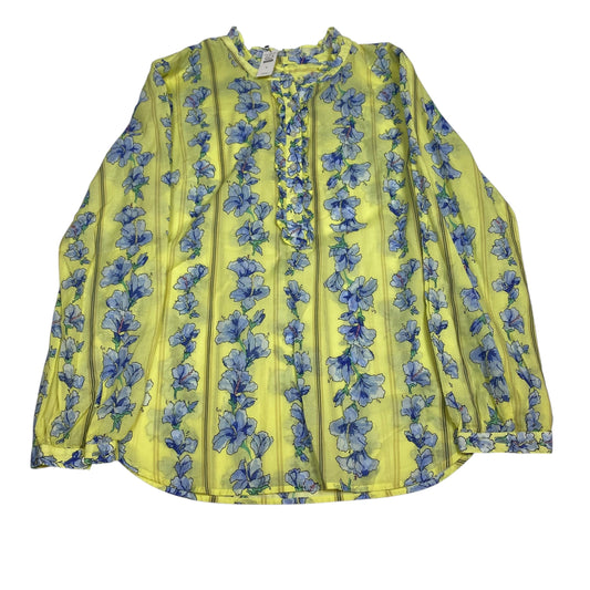 Top Ls By Talbots In Blue & Yellow, Size:S