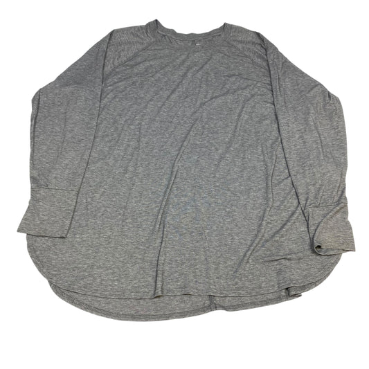Athletic Top Ls Crewneck By Tek Gear In Grey, Size:3X