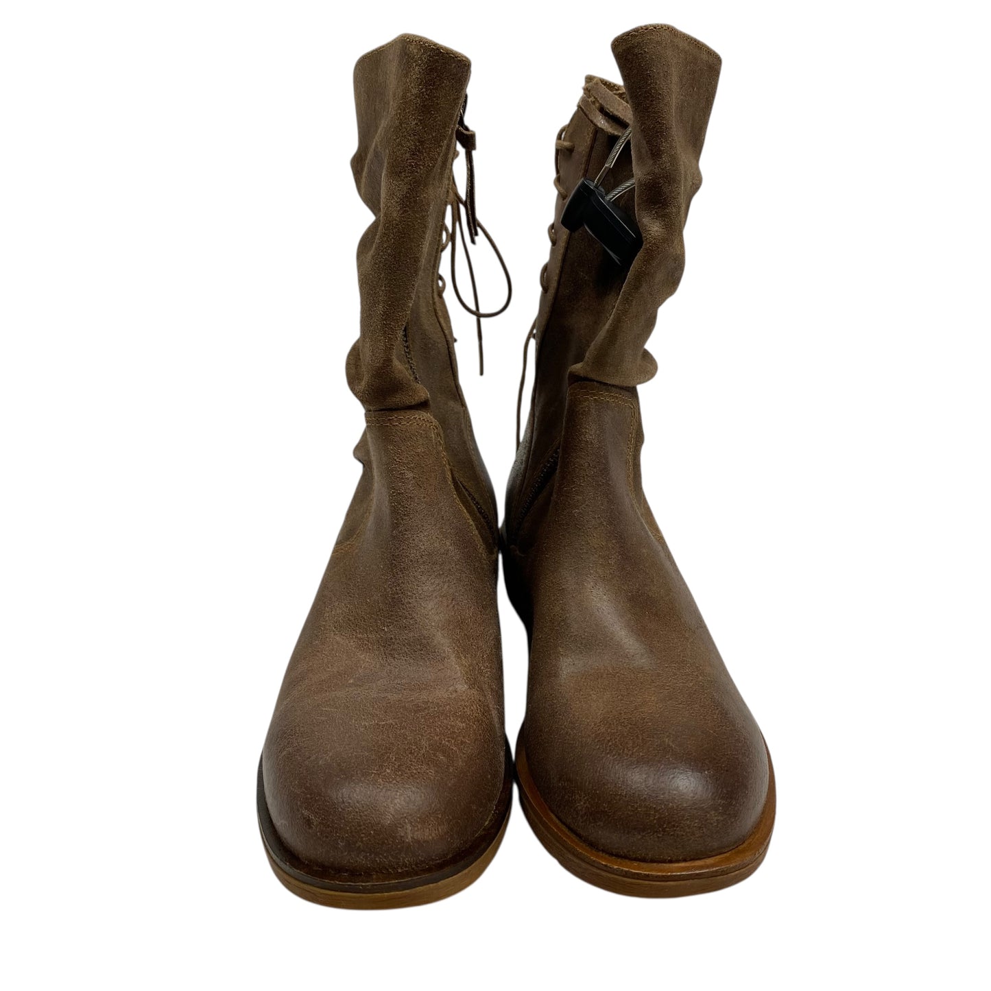 Boots Ankle Heels By Sofft In Brown, Size:8
