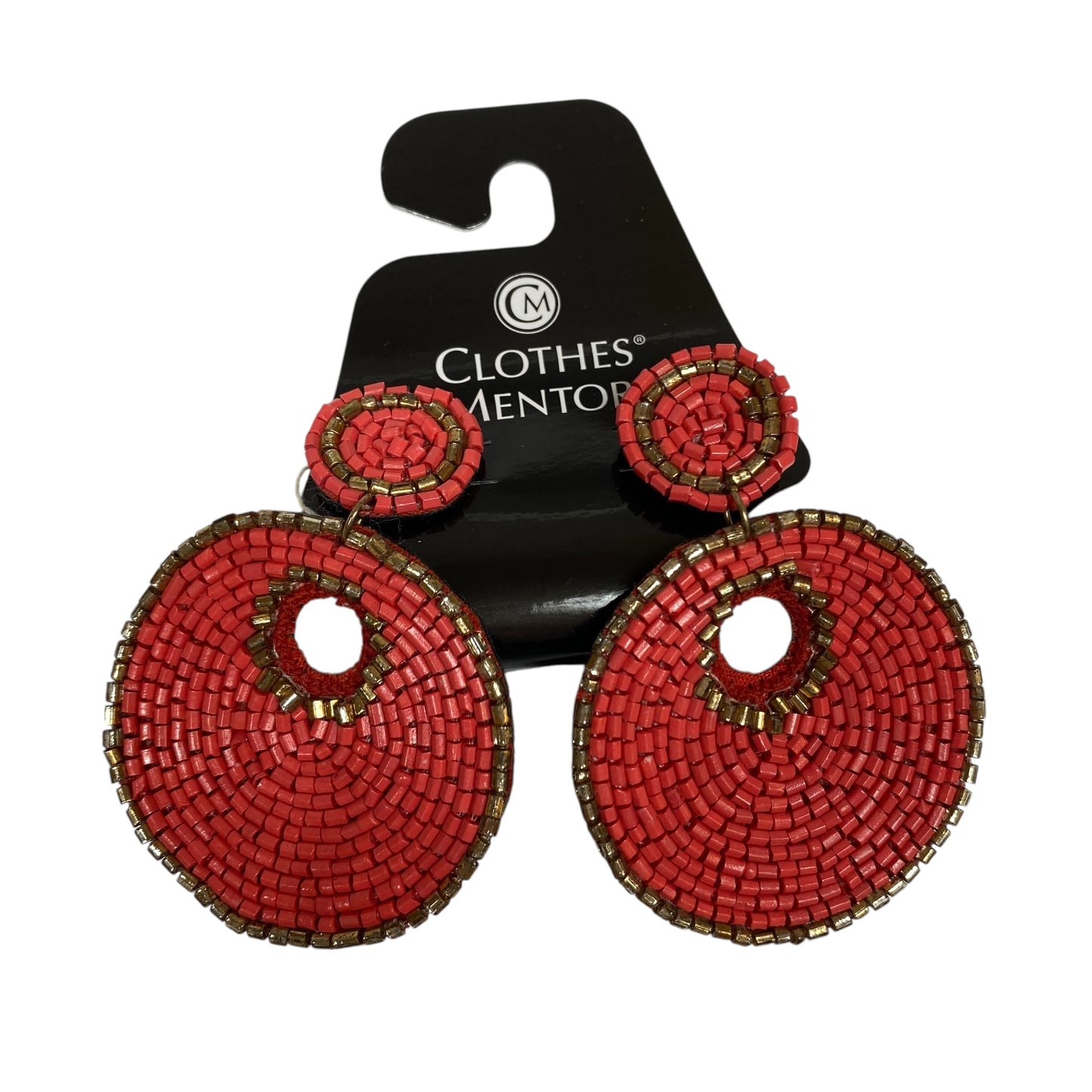 Earrings Statement By    Clothes Mentor In Gold & Red