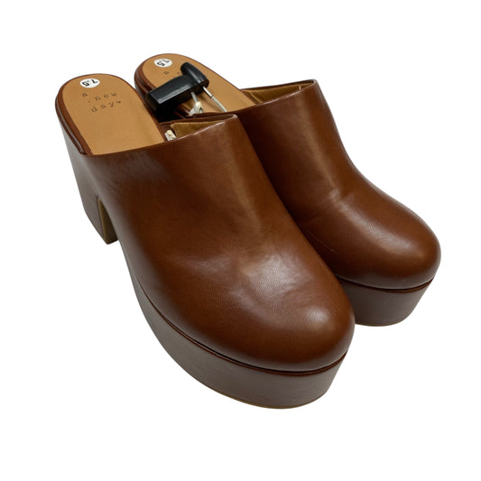 Shoes Heels Block By A New Day In Brown, Size:7.5