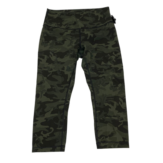 Athletic Leggings Capris Designer By Lululemon In Camouflage Print, Size:M