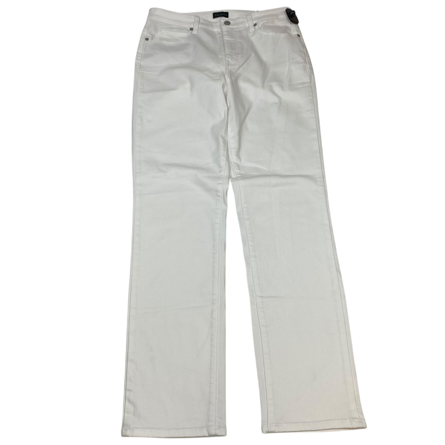 Jeans Straight By Talbots In White Denim, Size:8
