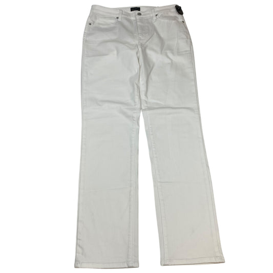 Jeans Straight By Talbots In White Denim, Size:8