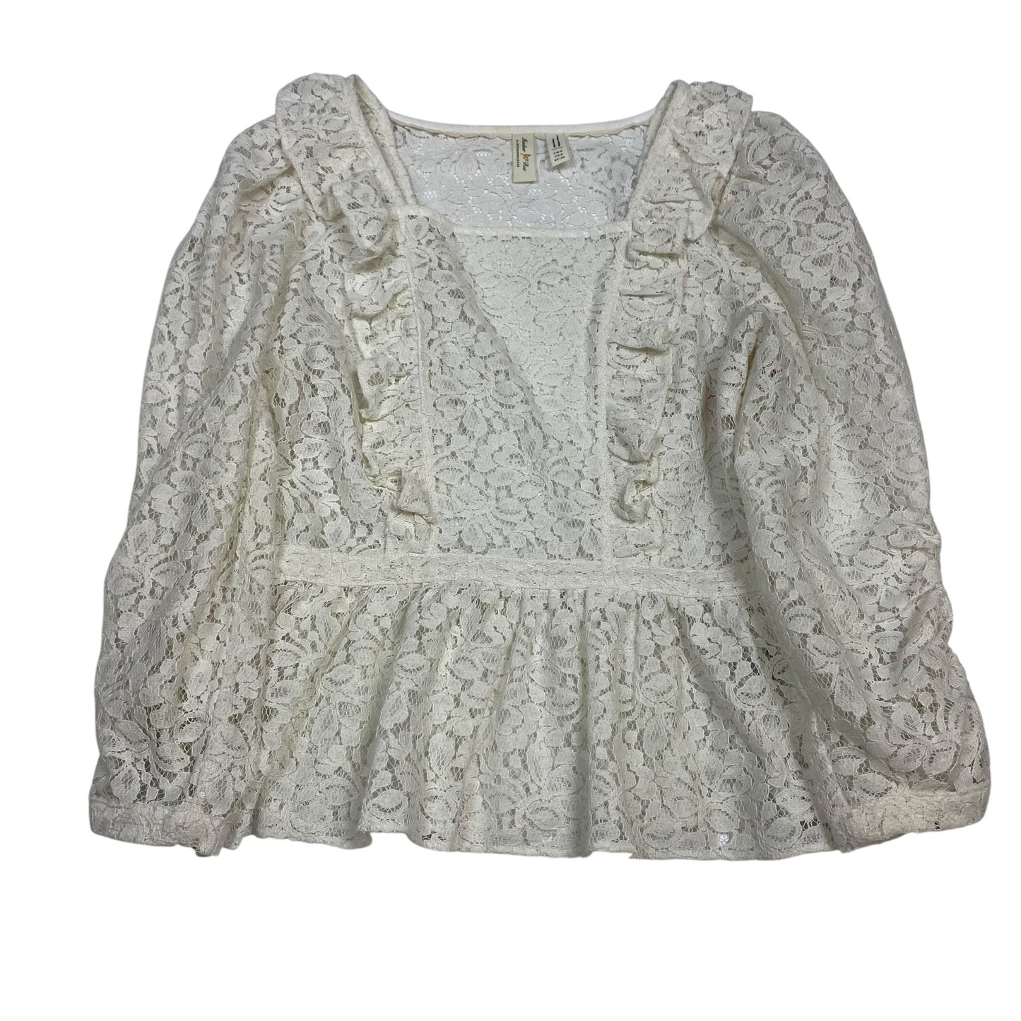 Top 3/4 Sleeve By Meadow Rue In Cream, Size:Xs