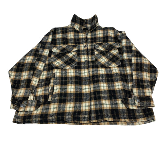 Jacket Shirt By Savage Art In Black & Brown, Size:L
